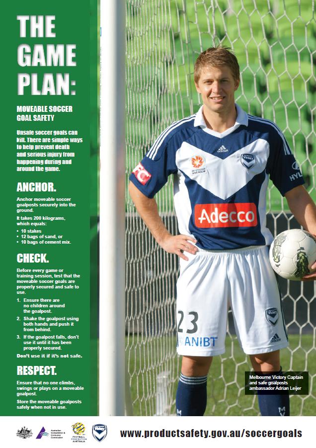 Moveable soccer goals Product Safety Australia